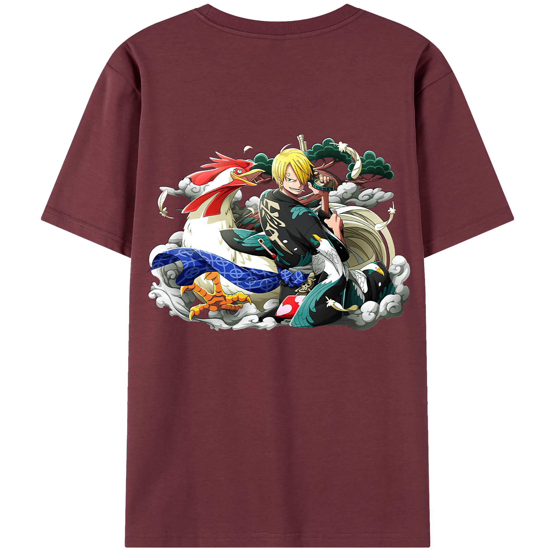 ワンピース サンジ ONE PIECE Sanji 綿100％半袖Tシャツ（背面プリント）